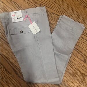 Boys Isaac Mizrahi Gray Linen Pants